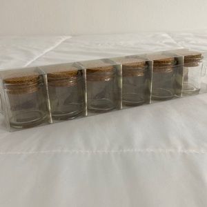 Round Mini Glass Spice Jar Set